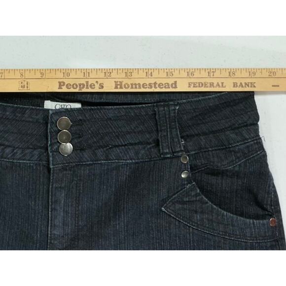 Cato Womens Jeans Size 18 (38x29) Very Dark Blue Wide Leg Trouser Frayed Cut Hem - Picture 8 of 11